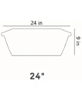 Hc Companies SPX24DBE21 Plastic Deck Rail Planter Box Chocolate - 24in