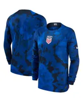 Men's Nike Usmnt 2022/23 Home Breathe Stadium Replica Blank Long Sleeve Jersey