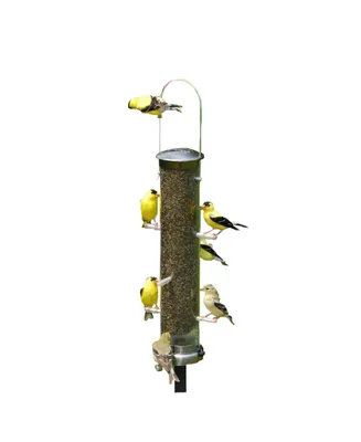 Aspects ASP400 Quick Clean Nyjer Tube Bird Feeder Brushed Nickle