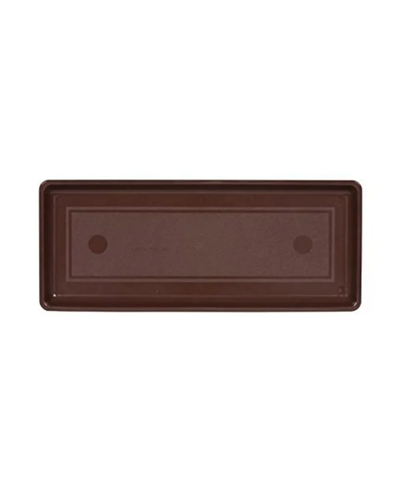 Novelty (#10183) Plastic Flower Box Tray, Brown 18"