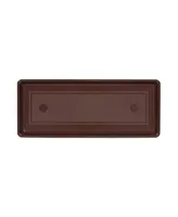 Novelty (#10183) Plastic Flower Box Tray, Brown 18"