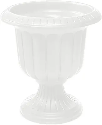 Novelty (#38192) Classic Urn Garden Pot/Planter, Plastic, White 19"