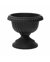 Novelty Outdoor Grecian Urn, Planter/Flower Pot, Plastic, Black, 18"