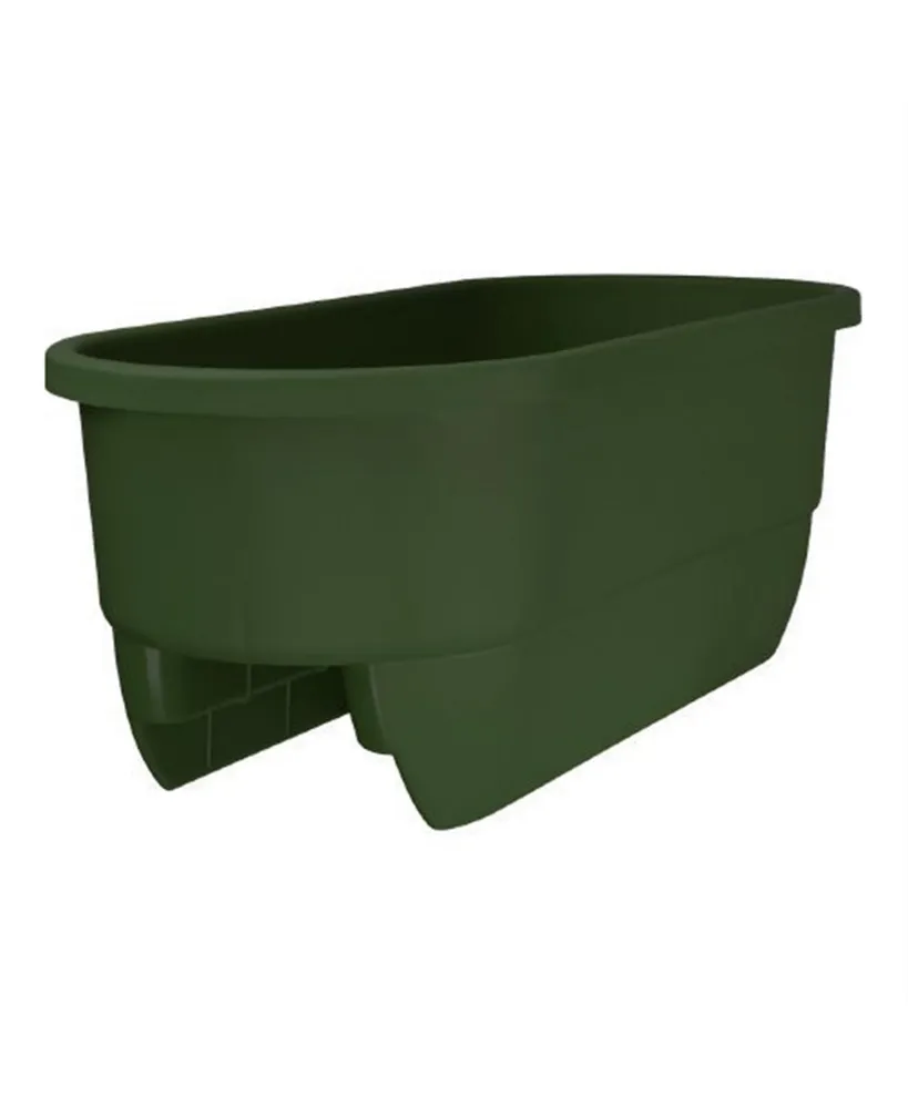 Apollo Dualgreen Adjustable Deck Railing Planter Green - 24 Inch