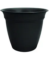 The Hc Companies Eclipse Round Plastic Planter w Saucer 12 - Black