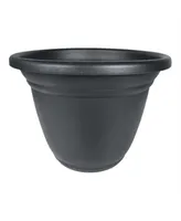 Hc Companies Plastic In Outdoor Round Mojave Planter Grey - 22 Inch