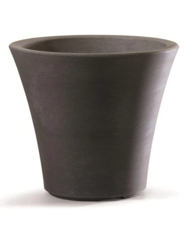 Garden Elements Pamploma Plastic Planter Cappuccino Color 12 Inches