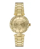 Versus Versace Sertie Women's Multifunction Quartz Movement and Ion Plating Yellow Gold-Tone Bracelet Watch 36mm