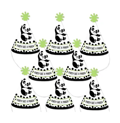 Big Dot of Happiness Party Like a Panda Bear - Mini Cone Party Hats - Small Party Hats - Set of 8