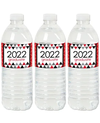 Red Grad - Best is Yet to Come - Party Water Bottle Sticker Labels - 20 Ct
