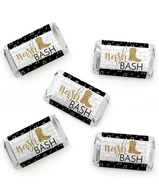 Nash Bash - Mini Candy Bar Wrapper Stickers - Nashville Party Small Favors 40 Ct