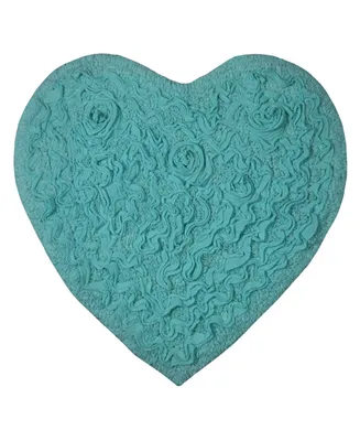 Home Weavers Bell Flower Heart Bath Rug, 25" x