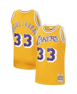 Men's Mitchell & Ness Magic Johnson Purple/Black Los Angeles Lakers 1984/85  Hardwood Classics Fadeaway Swingman Player Jersey