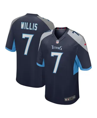 Men's Nike Malik Willis Navy Tennessee Titans 2022 Nfl Draft Pick Player Game Jersey