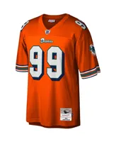 Men's Mitchell & Ness Jason Taylor Orange Miami Dolphins Big and Tall 2004 Retired Player Replica Jersey