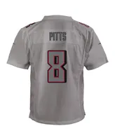 Big Boys Nike Kyle Pitts Gray Atlanta Falcons Atmosphere Game Jersey