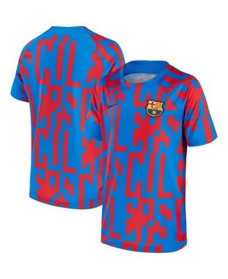 Men's Nike Blue Barcelona 2022/23 Pre-Match Top