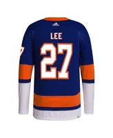 Men's adidas Anders Lee Royal New York Islanders Captain Patch Authentic Pro Home Player Jersey