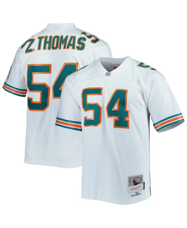 Mitchell & Ness Men's Dan Marino Aqua and Orange Miami Dolphins Big Tall  Split Legacy Retired Player Replica Jersey