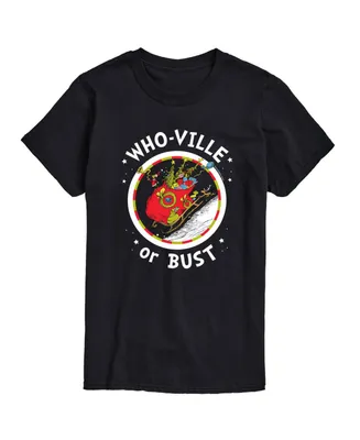 Airwaves Men's Dr. Seuss The Grinch Who-Ville or Bust Graphic T-shirt