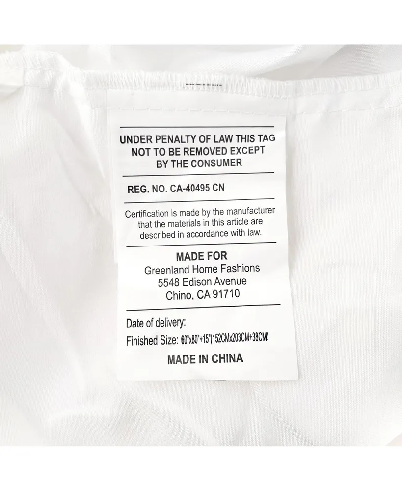 Greenland Home Fashions Cotton Voile Bed Skirt 15" Queen