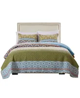 Greenland Home Fashions Shangri-La Quilt Set, 3-Piece King