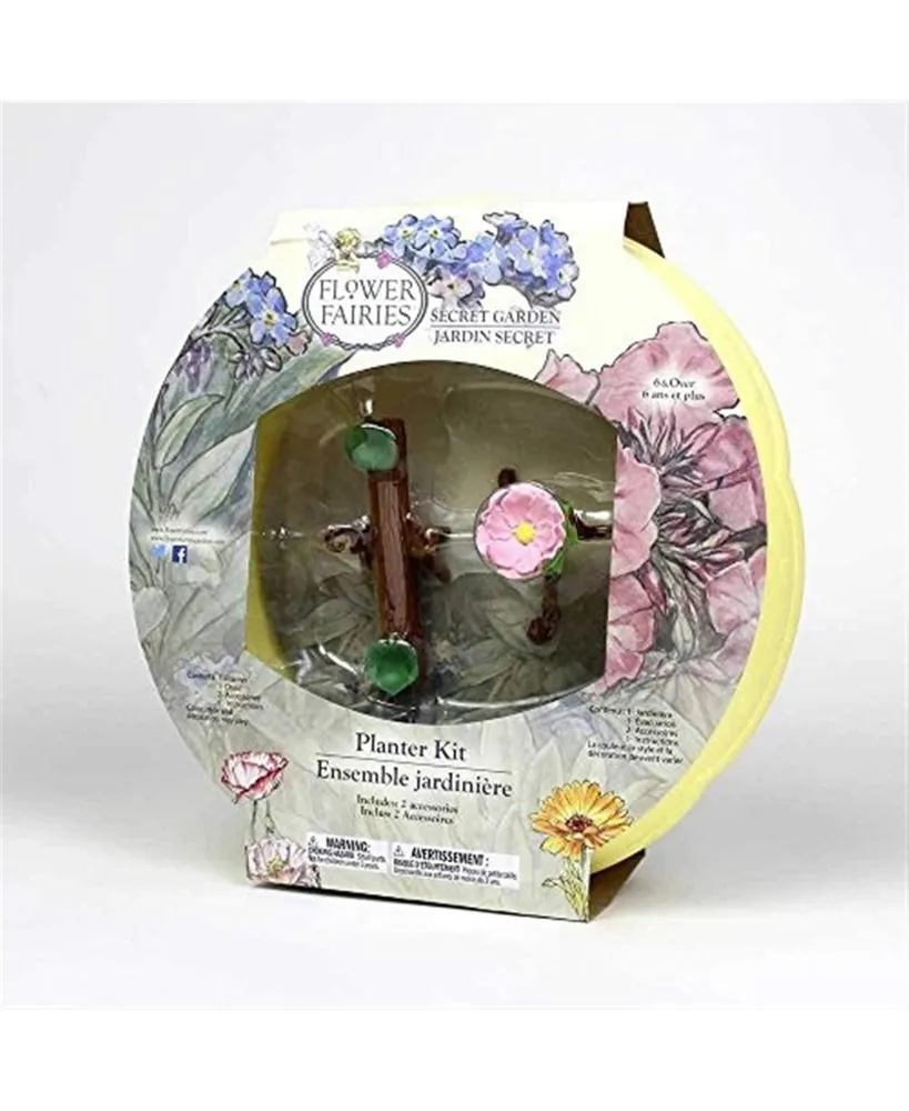 Flower Fairies Secret Garden Planter Kit w/ Teeter Totter & Birdbath