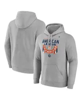 Men's Fanatics Heather Gray Houston Astros 2022 American League Champions Locker Room Pullover Hoodie