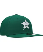 Men's New Era Kelly Green Houston Astros White Logo 59FIFTY Fitted Hat