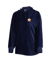 Women's Touch Navy Houston Astros End Line Pullover Hoodie