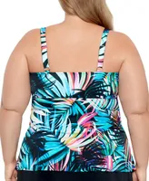 Swim Solutions Plus Triple Tier Tankini, Created For Macy's