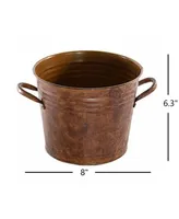 Gardener's Select GSAVB5126SPGD Farmhouse Collection Bucket Pot, Rusty