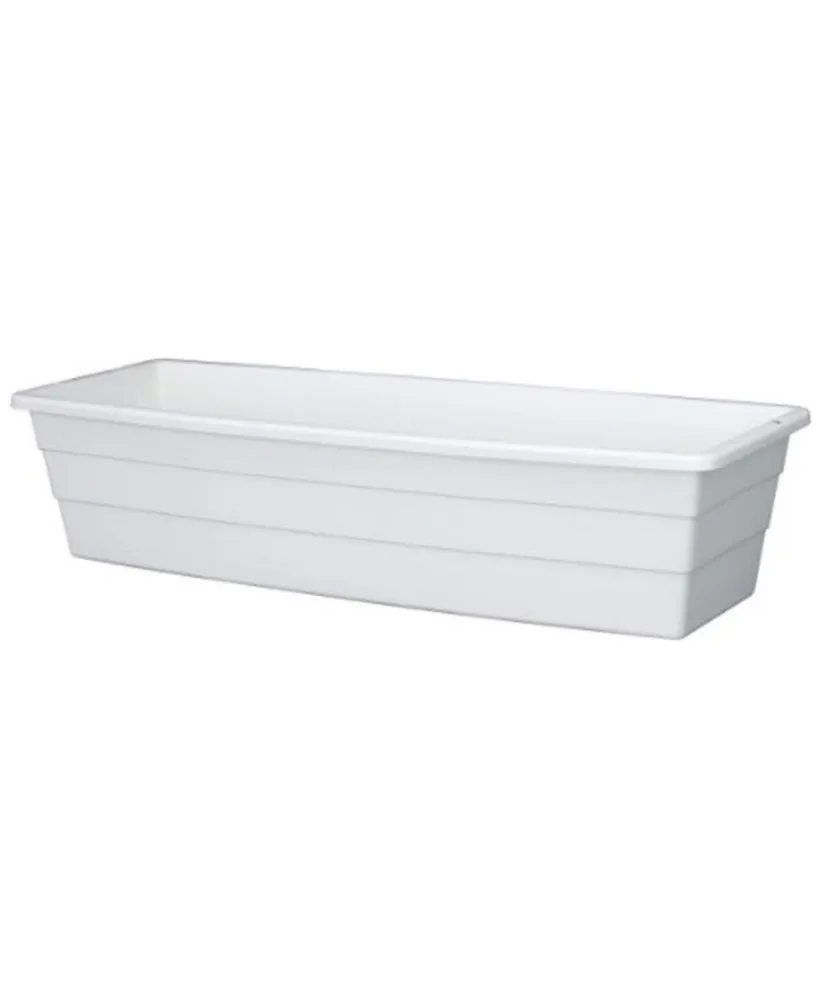 Dcn Plastic DCN2800009 Futura Balcony Planter 18 Inch White