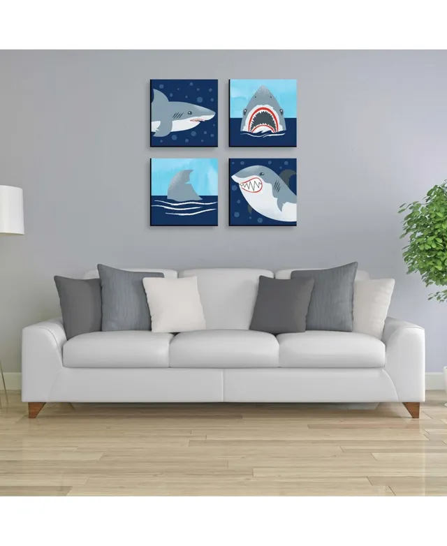 Big Dot Of Happiness Shark Zone - Wall Art Room Decor - Gift Ideas - 7.5 x  10 inches Set of 3 Prints
