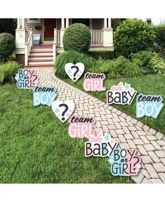 Baby Gender Reveal - Lawn - Outdoor Party Yard Decorations - 10 Pc