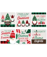 Big Dot of Happiness Red and Green Holiday Gnomes - Christmas Party Decorations - Drink Coasters 6 Ct