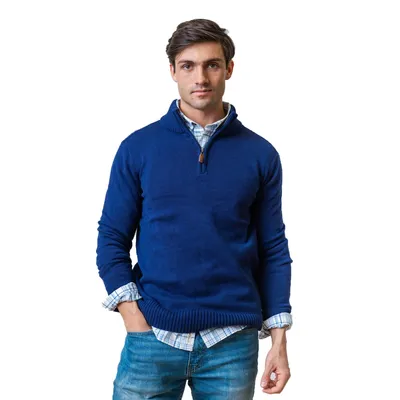 Hope & Henry Men's Half Zip Pullover Sweater Organic Cotton