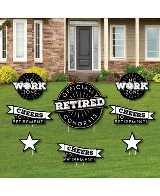 Happy Retirement - Outdoor Lawn Decor - Retirement Party Yard Signs - Set of 8