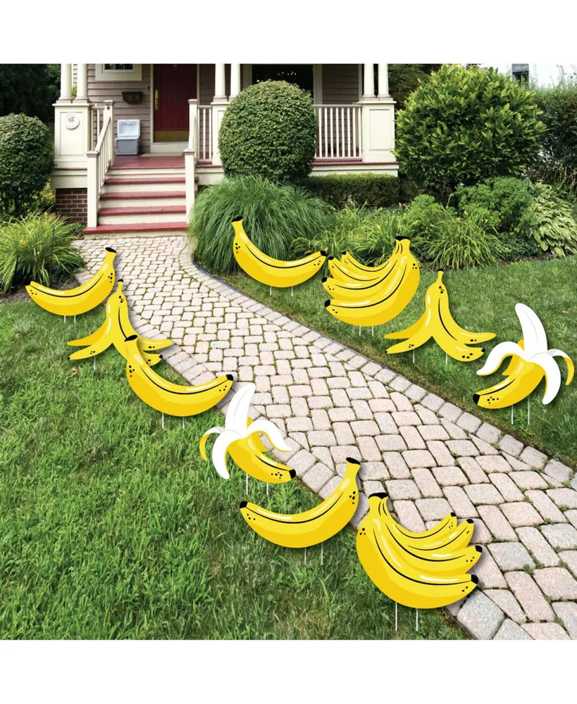Big Dot Of Happiness Let's Go Bananas - Lawn Decor - Outdoor Tropical Party  Yard Decor - 10 Piece
