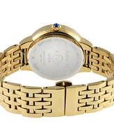 GV2 by Gevril Women's Astor Ii Swiss Quartz Diamond Accents Ion Plating Gold-Tone Stainless Steel Bracelet Watch 38mm