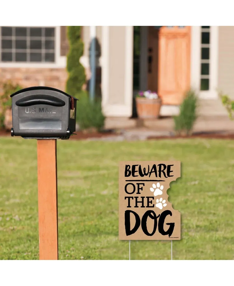 Beware of Dog - Outdoor Lawn Sign - Dog on Premises Yard Sign - 1 Pc