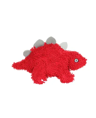 Mighty Microfiber Ball Med Stegosaurus Red, Dog Toy