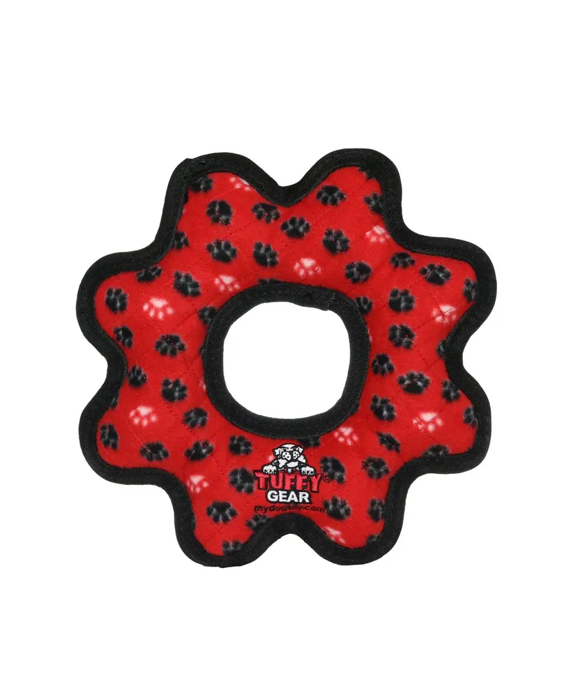 Tuffy Ultimate Gear Ring Red Paw, Dog Toy