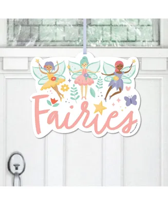 Let's Be Fairies - Hanging Fairy Garden Party Outdoor Front Door Decor 1 Pc Sign