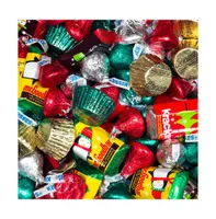 Just Candy 104 pcs Christmas Gift Tin with Hershey's Holiday Chocolate Candy Mix (1.5 lb) - Assorted Pre