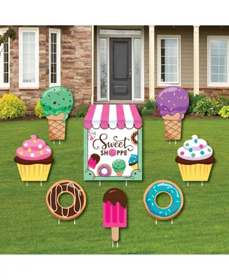 Sweet Shoppe - Lawn Decor - Birthday or Baby Shower Yard Signs - Set of 8