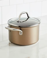 Anolon Ascend Hard Anodized Aluminum Non-Stick 4-Quart Saucepot with Lid