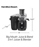 Hamilton Beach Big Mouth Juice and Blend 2-in-1 Juicer and Blender