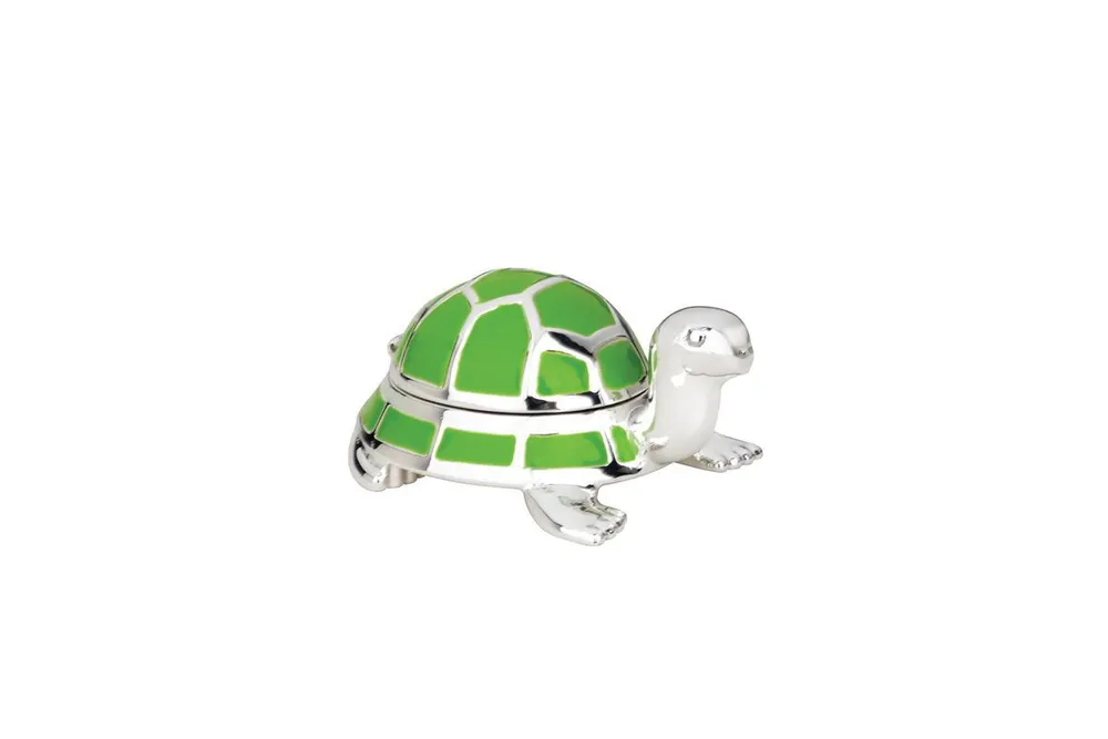 Reed & Barton Jungle Parade Silver-Plated Turtle Tooth Fairy Box