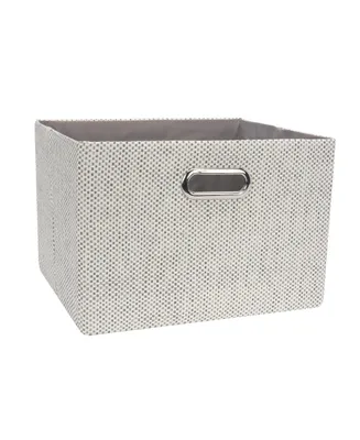 Lambs Ivy Gray Foldable/Collapsible Storage Bin/Basket Organizer with Handles